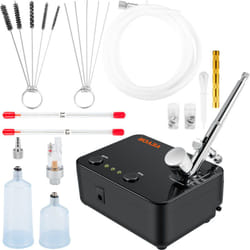 Vevor - Compresseur Aerographe Professionnel Kit Aerographe Complet Double Action Pistolet Aerographe 0,2/0,3/0,5 mm Pression deAir Reglable pour