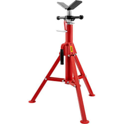 Servante de Tubes a Tete en v 0,32-30,48 cm​ Servante Tuyauteur Hauteur Reglable 61-107 cm Charge 1134 kg Servante Tuyaux Structure Acier Carbone
