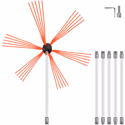 Kit de Ramonage Longueur de 6 m & Haute Efficacité & 6 Tiges Êtes-vous prêt à nettoyer tout seul votre poêle ou votre cheminé ...