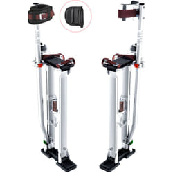Echasses pour Cloison Seche Reglables 61-101,6 cm Echasses Plaquiste Alliage deAluminium Charge 103 kg Pieds 27-29 cm Genouilleres de Protection pour