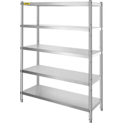 Etagere de Cuisine inox 1200x455x1830 mm Table Rangement Cuisine 5 Etage Universelle Etagere a Epices Professionnelle - Vevor
