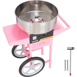 Vevor - Machine a Barbe a Papa Professionnelle avec Chariot 1000 w Appareil a Barbe a Papa Commercial 6 PCs/min Bol en Inox Alimentaire Temperature