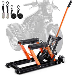 VEVOR Cric Hydraulique pour Moto - Capacité 700 kg, Support Réglable 120-385 mm pour Garage et Extérieur