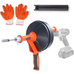Vevor - Furet Deboucheur de Canalisation 76,2 cm Furet de Plomberie avec Tige pour Perceuse Deboucheur Drain avec Tuyau de Protection et Gants pour