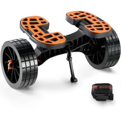 Chariot de Kayak 145 kg Chariot Transport Canoë Detachable avec Roues Pleines 25,4 cm Largeur Ajustable Pied de Support Antiderapant pour Kayaks