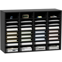 Vevor - Organisateur de Bureau en Bois 100x30,5x68 cm Trieur de Documents a 36 Compartiments Corbeille a Courrier Panneau Agglomere Etagere Amovible