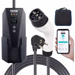 Description générale Le chargeur portable VEVOR 16 A est conçu pour être compatible avec la plupart des véhicules électriques ...