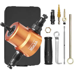 Vevor - Grignoteuse de Tole Double Tete Rotative a 360° Coupe-Plaque de Perceuse Electrique de 1500-3000 tr/min Epaisseur de Coupe 1,6 mm Cisaille a