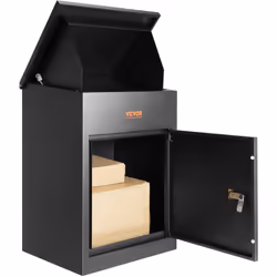 Boîte à Colis VEVOR 44 x 35 x 58,3 cm Verrouillage par Mot de Passe & Acier Galvanisé & Grand Espace de Rangement Conçue spéc ...