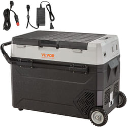 Glaciere Electrique Portable de 38 l Refrigerateur de Voiture Portable 12/24 v cc 100-240 v ca Frigo Voiture Double Zone 0,708 kW.h -20 °c a 10 °c