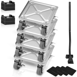 Vevor - Chariot de Demenagement 4PCS Deplace Meubles Lourds Capacite 454 kg Acier au Carbone 4 Roues Pivotantes 360° pp Plateau Roulant Manutention