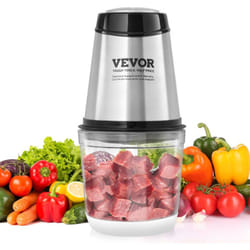 VEVOR Hachoir Electrique Multifonctionnel 400 W Hachoir a Viande avec Bol en Verre 600 mL 2,5 Tasses Lame Inox a 4 Ailettes Multi Moulinette 2