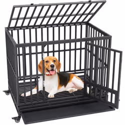 Offrez à Votre Ami à Fourrure un Espace de Vie Idéal ! Notre cage pour chien robuste de 1190 x 810 x 990 mm offre un espace s ...