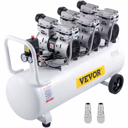 Compresseur d'Air 80 L Pompe sans Huile & Moteur en Cuivre & Ultra Silencieux Ce compresseur d'air peut être largement utilis ...
