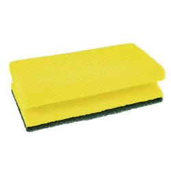 3M CLXNS4 éponge Rectangulaire Vert, Jaune 4 pièce(s)