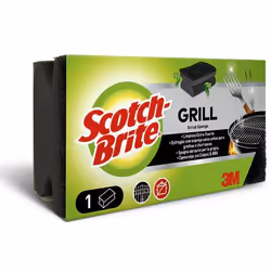 3M Éponge grattante Scotch-Brite Grill Nail Saver, Noir, Rectangulaire, Lavage à la main, 1 pièce(s)