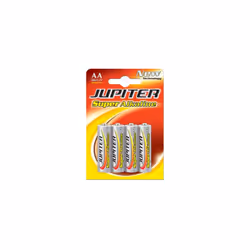Fausse pile Jupiter alc. LR6. 4 pcs. blister (318994), Noir, Standard