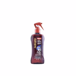 Babaria Huile Protectrice SPF15 Monoï De Tahiti, 300ml, Huile de protection solaire, Corps, Spray, Anti-âge, Protection, Ton ...