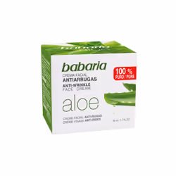 Babaria Crème Pour Le Visage Antirides Aloe 50ml, Crème de jour, Femmes, Crème anti-âge, Visage, Anti-rides, Apaisement, Hydr ...