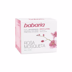 Babaria Crème Pour Le Visage Anti-rides Rose Mosqueé 50ml, Crème de nuit, Femmes, Visage, Anti-rides, Élasticité, Hydratant, ...
