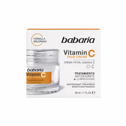 Babaria Crème visage Vitamine C 50 ml, Crèmes de jour et de nuit, Femmes, Decollete, Visage, Cou, Eclaircissant, Protection, ...