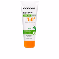 Fluide visage à l’aloe vera pour peaux sensibles Spf 50+