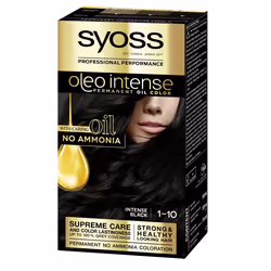 SYOSS Olio Intense Intense Black 1-10, Noir, 1-10, Intense Black, Femmes, 115 ml, Tous types de cheveux