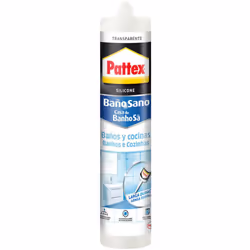 Pattex bain et cuisine transparent 280 ml. Silicone sanitaire de première qualité, protection contre les moisissures pour la  ...