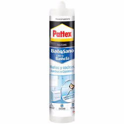 Le silicone sanitaire PATTEX est idéal pour l'étanchéité des joints dans les salles de bains et les cuisines (baignoires, dou ...