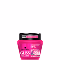 Schwarzkopf Gliss Kur LONG & SUBLIME, 300 ml, Femmes, Cheveux rebelles, Toutes les couleurs, Protection, Lissage, Vase