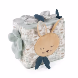 Pasito a Pasito Activity Cube Rabbit Serengueti, Sonore, Textile, Beige, Multicolore