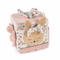 Pasito a Pasito Activity Cube Rabbit Garden, Sonore, Textile, Multicolore, Rose
