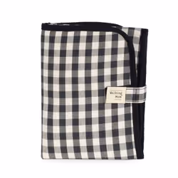 Walking Mum Changing Mat Remy Black, Plat, Pliable, Coton, Noir, Blanc