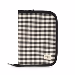 Walking Mum Birth Book Remy Black, Pochette de documents, Noir, Blanc, Coton, Motif, 190 mm, 10 mm