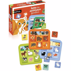 Nathan Loto des animaux familiers, Jeu de cartes, Assortiments, 2 an(s), Jeu familial