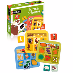 Nathan Loto à la ferme, Jeu de cartes, Assortiments, 2 an(s), 10 min