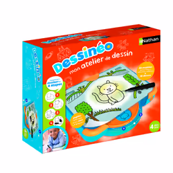 Nathan Dessinéo Atelier De Dessin 2.0, Jeu de pochoirs de dessin pour enfants, 1 an(s), Batteries requises, Multicolore