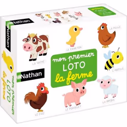Nathan Mon premier loto ferme, Jeu de cartes, Assortiments, 2 an(s), 10 min, Jeu familial