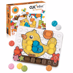 CLIC'educ la Ferme, 2 an(s), Garçon/Fille, Petite enfance, Multicolore, 40 pièce(s), Espagne