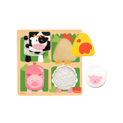 Goula Puzzle ferme / étoffe, 4 pièce(s), Animaux, 1 an(s)