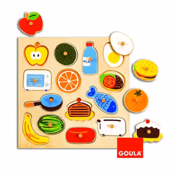 Goula Puzzle Enc. Dedans&Dehors, 14 pièce(s), Alimentation et boissons, 2 an(s)