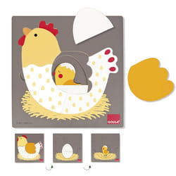 Goula Puzzle 3 niveaux poule