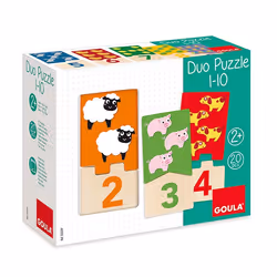 Goula Puzzle duo 1-10, 2 an(s), Bois, Multicolore
