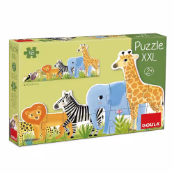 Goula - Puzzle Xxl Jungle Du Plus Petit Au Plus Grand, 16 pièce(s), Animaux, 2 an(s)