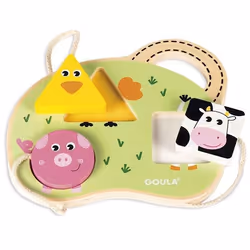 Goula 3 pces farm animals puzzle, 3 pièce(s), Ferme