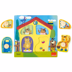 Goula Puzzle Casa Familia Osos Puzzle à formes Dessins animés