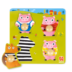 Jumbo GOULA 3 Little Pigs Puzzle 59452, 4 pièce(s), Animaux, 1 an(s)