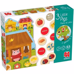 Jumbo GOULA 3 Little Pigs Memo&amp;Loto, Jeu de société, Multi-genres, 2 an(s)