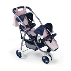 La Nina Poussette Double Bleu Marine Carlota