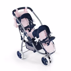 La Nina Poussette Double Bleu Marine Carlota